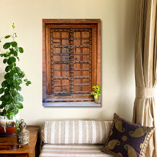 Póster Puerta de madera india