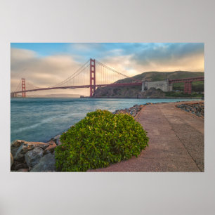 Póster Puerta de Oro al atardecer