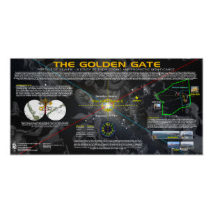 Póster Puerta de oro celeste