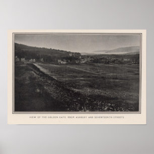 Póster Puerta de Oro de las calles Ashbury y 17