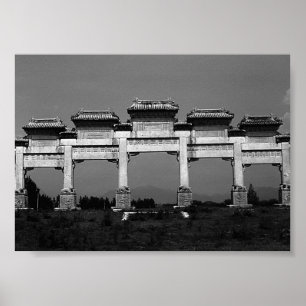 Póster Puerta de Pekín de China antigua tumbas Ming