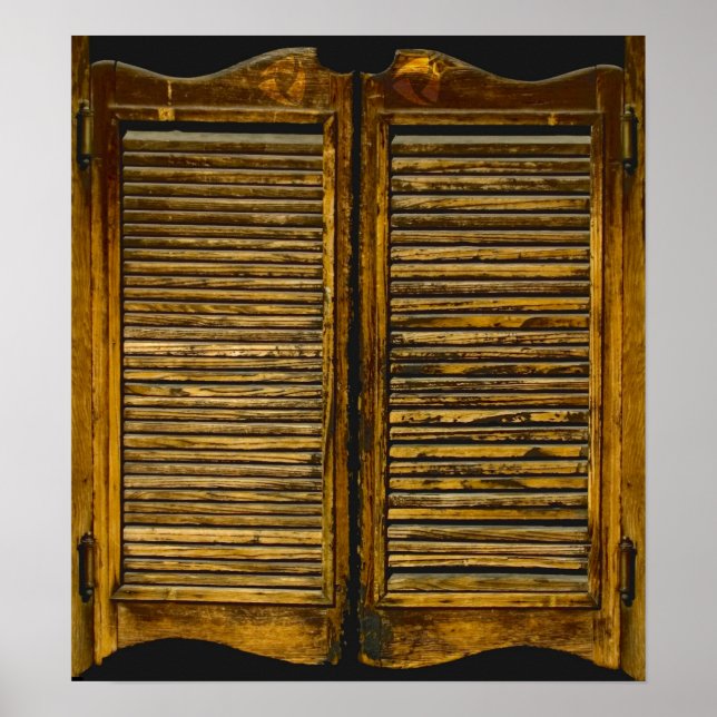 Póster Puerta de Saloon para tu cubículo (Frente)