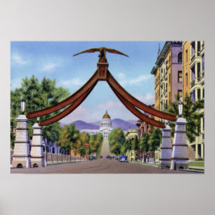 Póster Puerta de Salt Lake City Utah Eagle