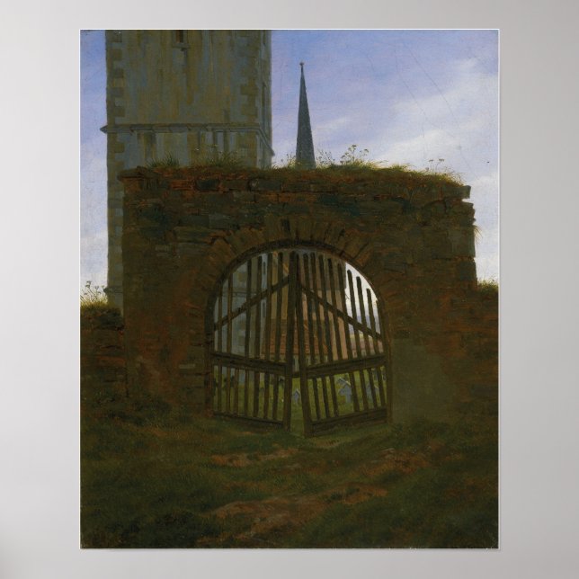 Póster Puerta del cementerio de Friedrich (Frente)