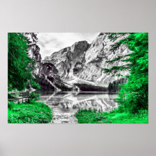 Póster Puerta del cielo: Esplandor verde de color