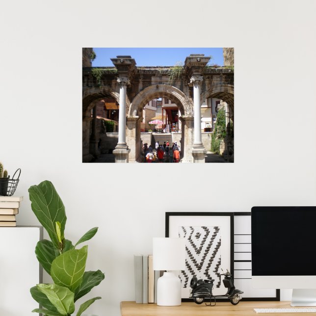 Póster Puerta del emperador romano Hadrian (Oficina en casa)