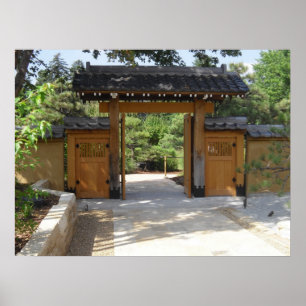 Póster Puerta del jardín cerca del Poster japonés de jard