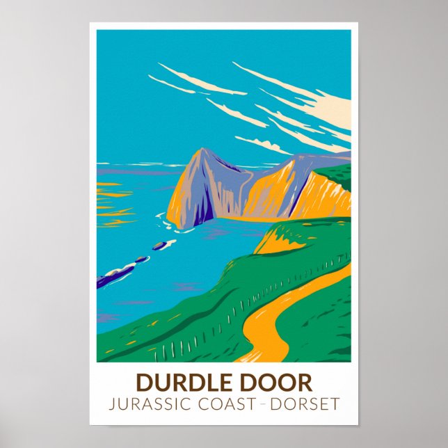 Póster Puerta dura en la bahía del hombre de guerra en la (Frente)
