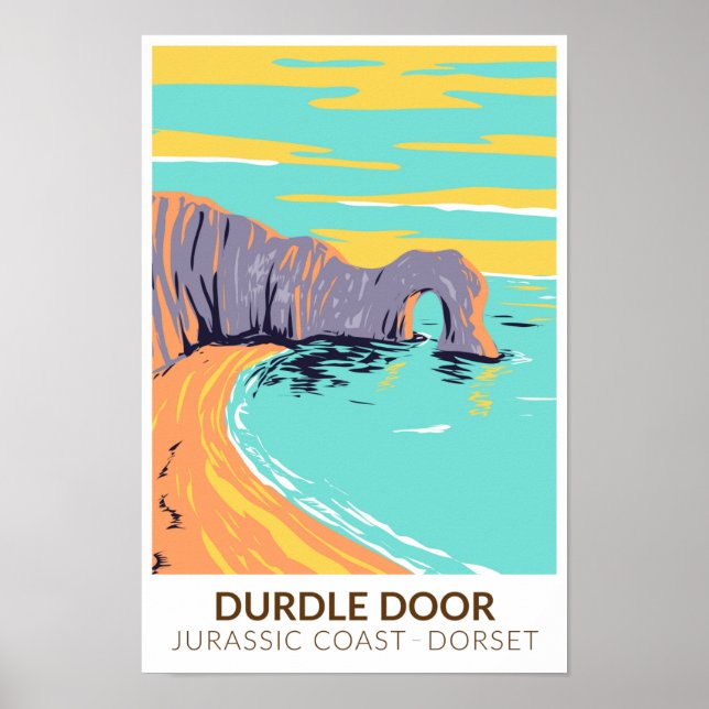 Póster Puerta Durdle En La Costa Jurásica En Dorset Engla (Frente)