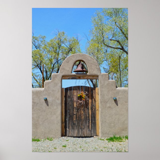Póster Puerta en una pared de adobe, Nuevo México (Frente)