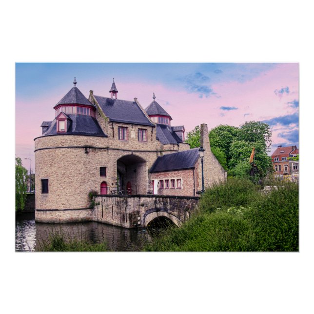 Póster Puerta histórica de Brujas (Anverso)