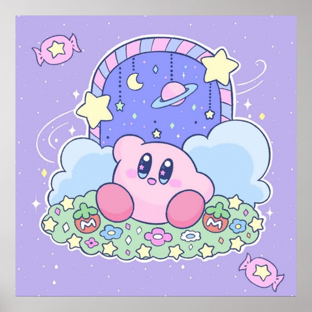 Póster Puerta mágica Kirby a Candyland (Frente)