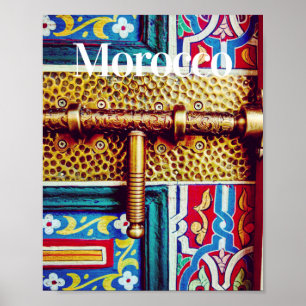 Póster Puerta marroquí   Fotografía de Marruecos al estil