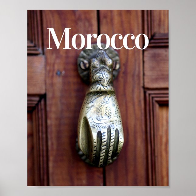 Póster Puerta marroquí | Fotografía de Marruecos al estil (Frente)