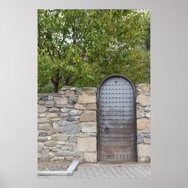 Póster Puerta Metálica y Pared (Frente)