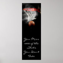 Póster Puerta Motivadora De Baloncesto