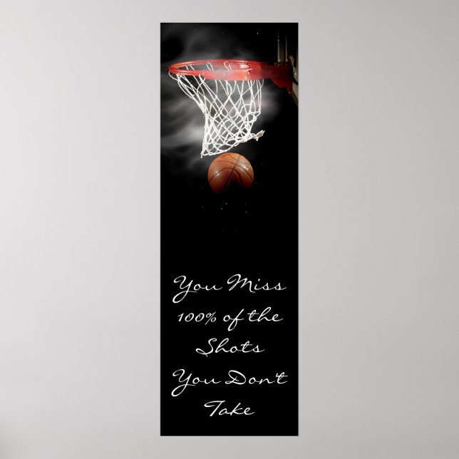 Póster Puerta Motivadora De Baloncesto (Frente)