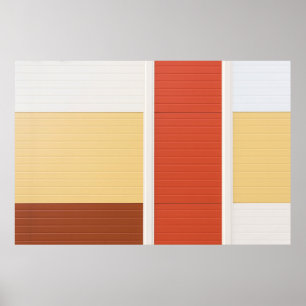 Póster Puerta roja y blanca