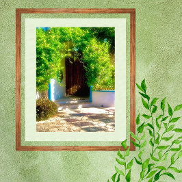 Póster Puerta Rústica Con Foliage