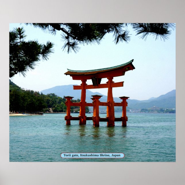 Póster Puerta Torii, Santuario Itsukushima, Japón (Frente)