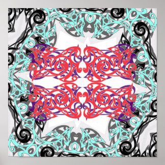 Póster Puerta tribal intrincada, portal