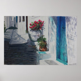 Póster Puerta Turquesa