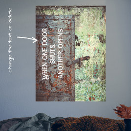 Póster Puerta vieja y rugosa