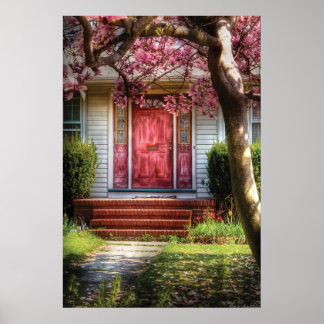 Póster Puerta - Westfield, NJ - Rosa