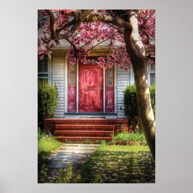 Póster Puerta - Westfield, NJ - Rosa (Frente)
