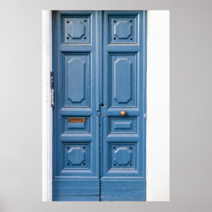 PÓSTER PUERTAS CON PANELES DE MADERA MARRÓN