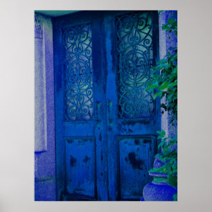 Póster Puertas de azul