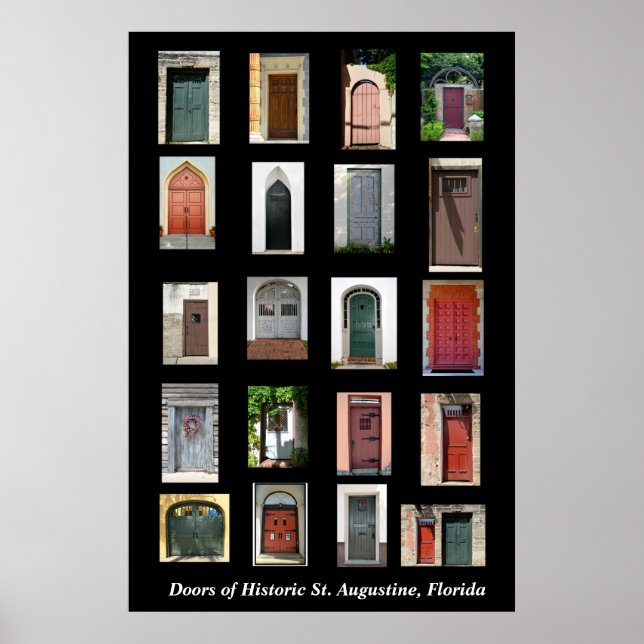 Póster Puertas de la histórica San Agustín, Florida (Frente)