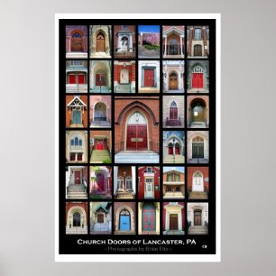 Póster "Puertas de la Iglesia de Lancaster, Pa" Poster de