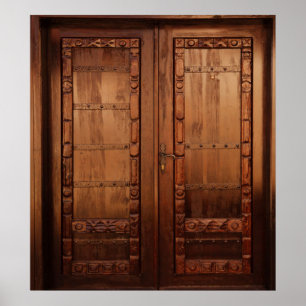 Póster Puertas de madera