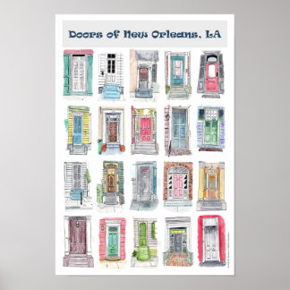 Póster Puertas de Nueva Orleans