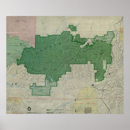 Póster Puertas Del Mapa De Preservación Nacional Del Árti