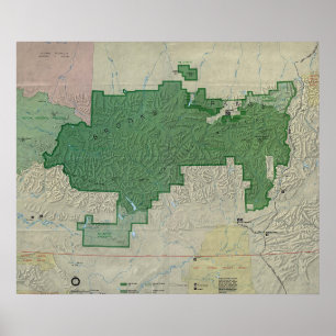 Póster Puertas Del Mapa De Preservación Nacional Del Árti