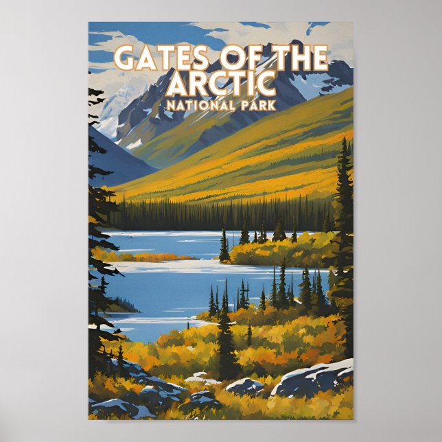 Póster Puertas del Parque Nacional del Ártico Alaska (Frente)