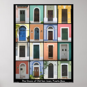 Póster Puertas del Poster del Viejo San Juan