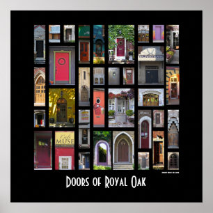 Póster Puertas del Poster real de roble