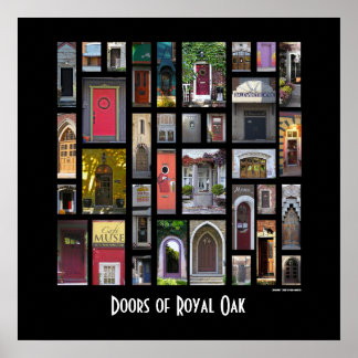Póster Puertas del Poster real de roble