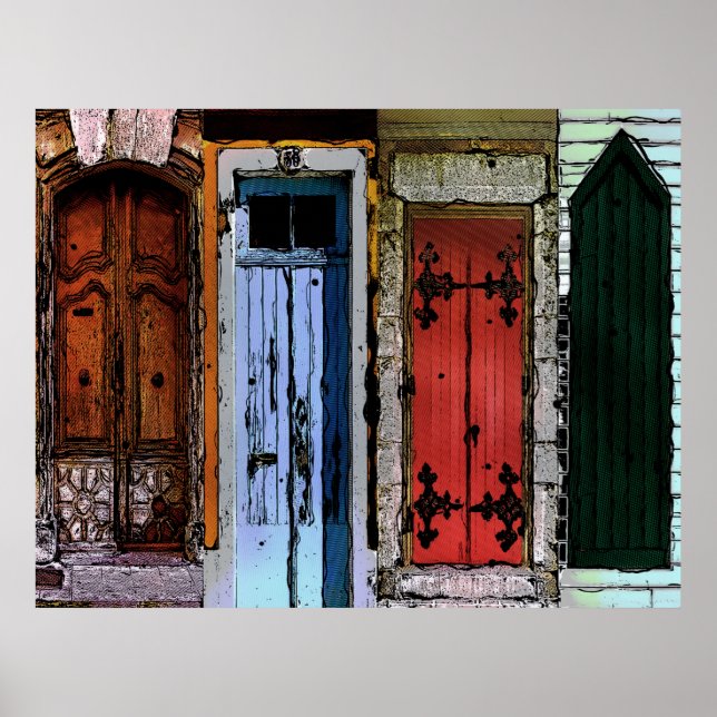 Póster Puertas En Fila (Frente)
