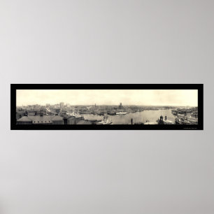 Póster Puerto de Baltimore MD Photo 1905