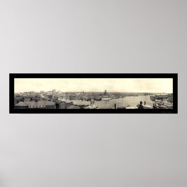 Póster Puerto de Baltimore MD Photo 1905 (Frente)