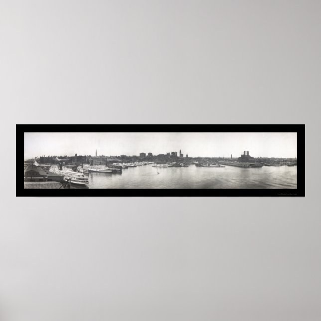 Póster Puerto de Baltimore, MD Photo 1912 (Frente)