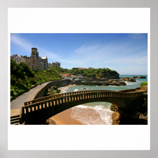 Póster puerto de biarritz le vieux