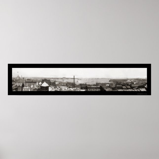 Póster Puerto de Boston, MAMÁES Foto 1912 (Frente)