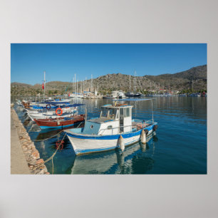 Póster Puerto de Bozburun cerca de Marmaris, Turquía