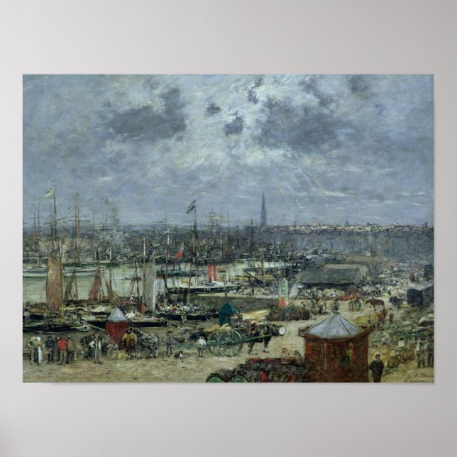 Póster Puerto de Burdeos, 1874 (Frente)