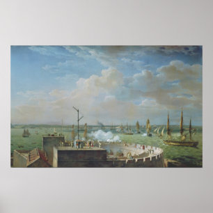 Póster Puerto de Cherbourg, 1822